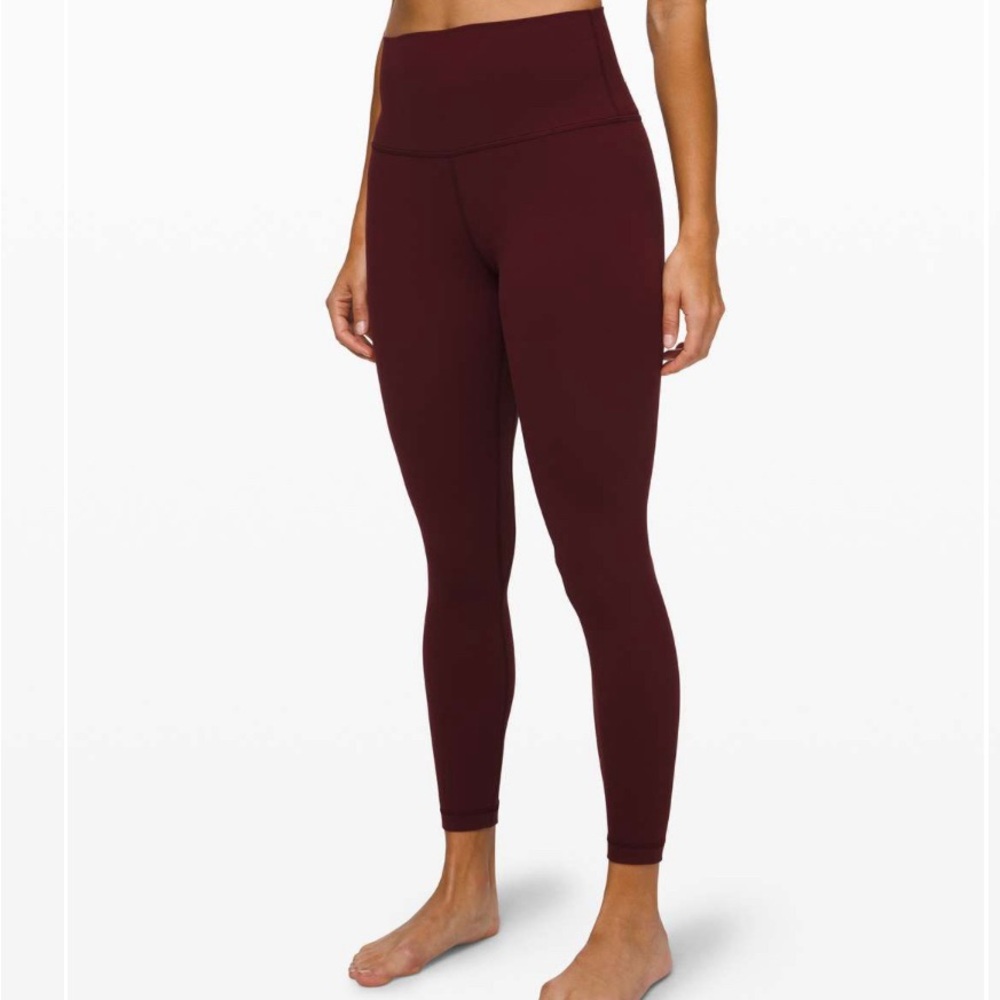 BNWT Lululemon Align Pant 25” size 2 Garnet burgundy ruby red